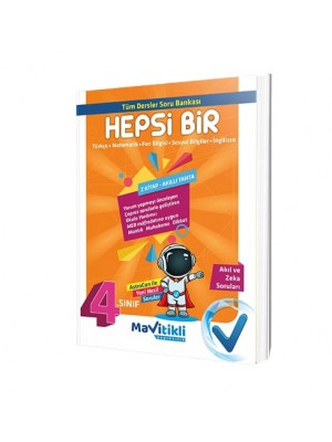 MAVİTİKLİ YAY 4.Sınıf Hepsi Bir Tüm Dersler Soru Bankası